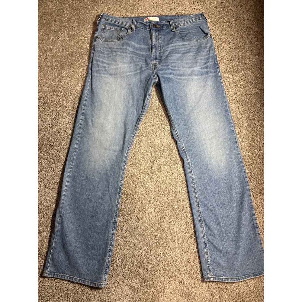 Signature by Levi Strauss Mens Bootcut Jeans Light Wash 38x32 Denim Pants 649